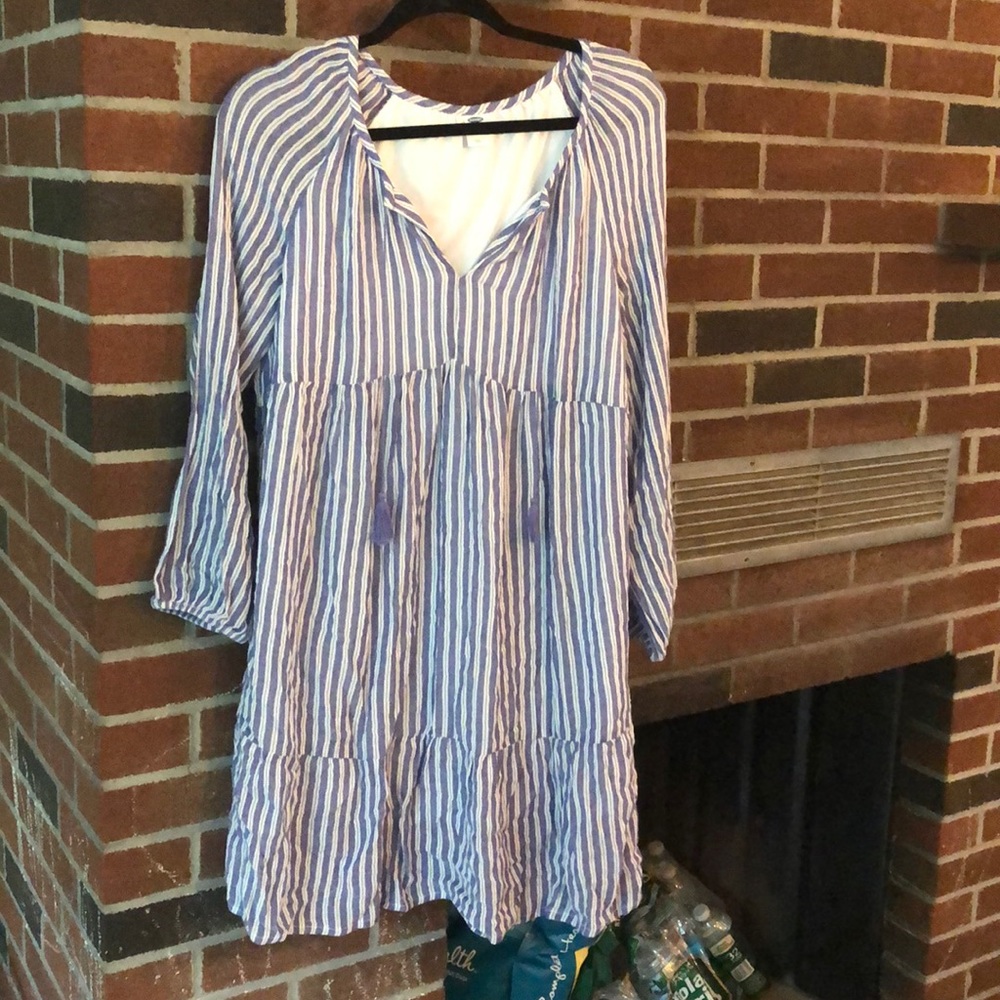 Old Navy striped tiered swing dress
